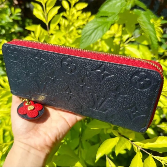 Louis Vuitton M63920 Zippy Long Wallet Portefeuille Clmence Amplant Marine Rouge - Picture 2 of 4
